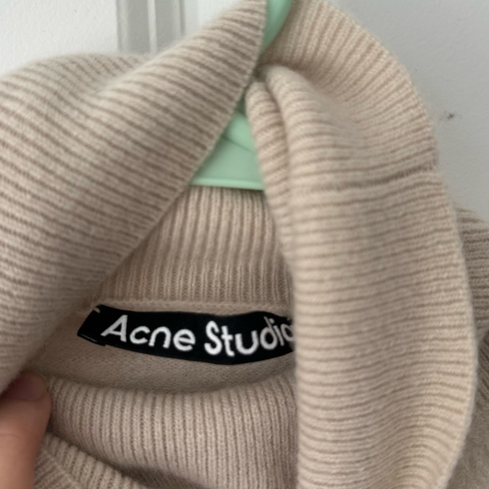 Acne Studios Kurtle Turtleneck Face Patch Wool Sw… - image 3